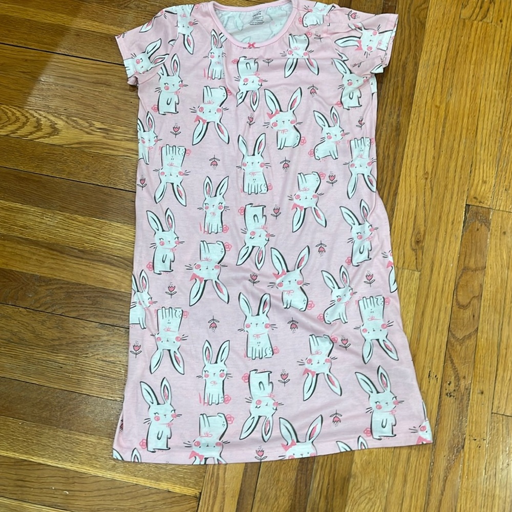 this is a Carter's kids, bunny nightgown, girls size 12-14.